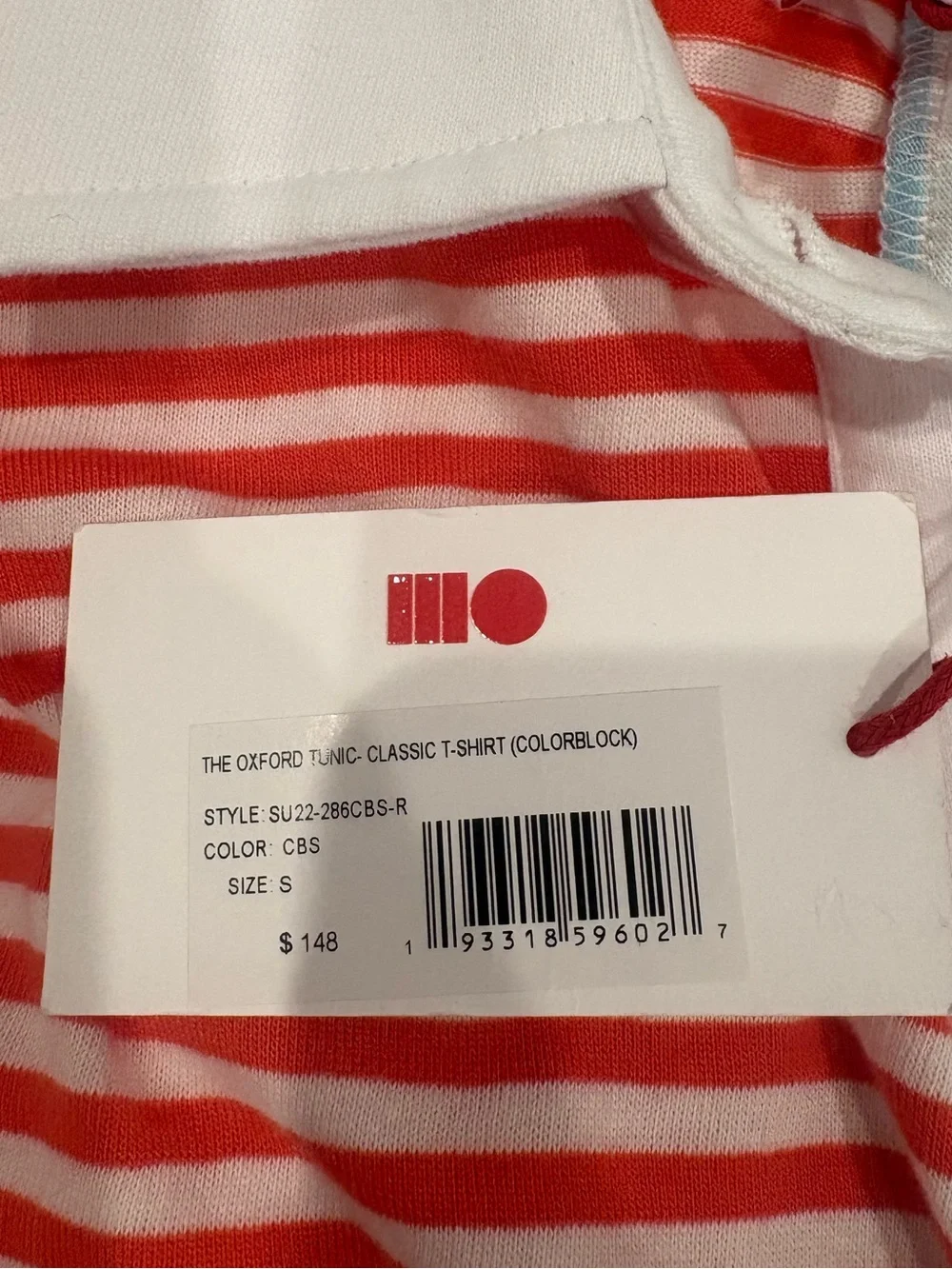 SOLID & STRIPED Oxford Tunic Colorblock NWT Size S